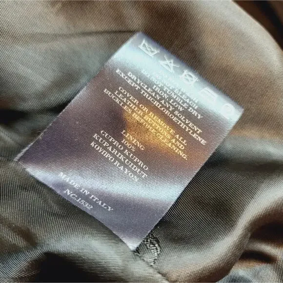 BURBERRY SIZE 14 LINEN BLACK ZIP UP BELTED LINED COAT - Picture 11 of 11